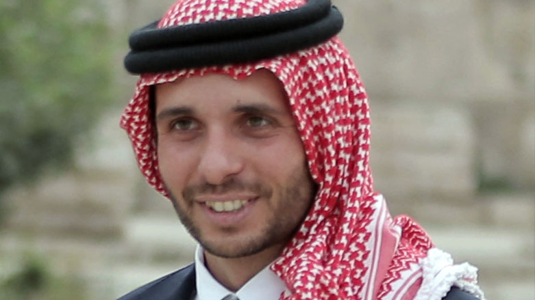Jordan's Prince Hamzah Bin Al-Hussein attends a press event in Amman where Prince Ali announced his bid to succeed FIFA president Joseph Blatter, Sept. 9, 2021. (Khalil Mazraawi / AFP)